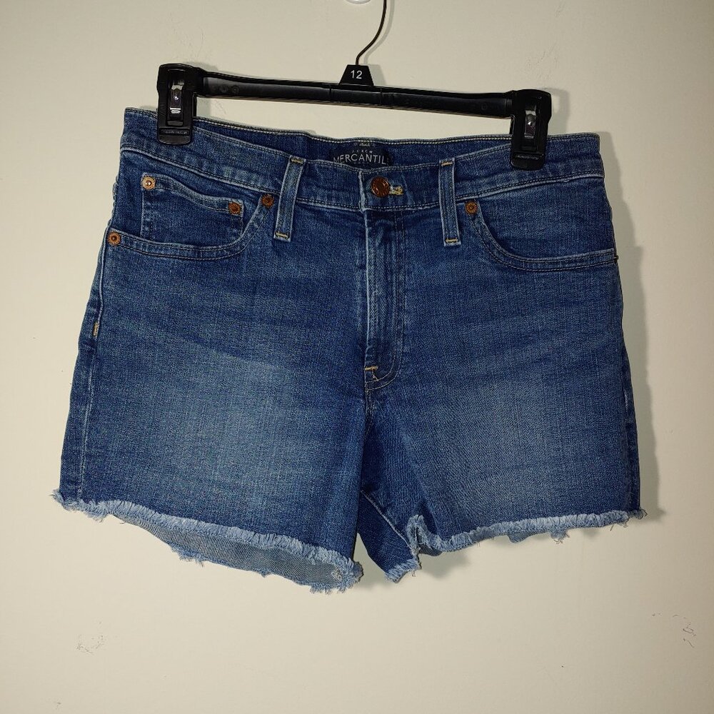 J.Crew Mercantile Jean Shorts Size 27 Dark Wash Blue